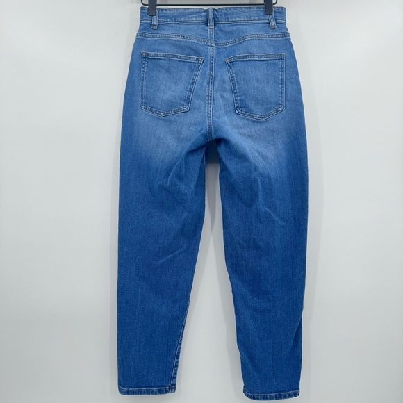 Eileen Fisher Jeans Women 0 Blue Mom Mid Rise Organic Denim Stretch Comfy Ankle - Picture 4 of 12